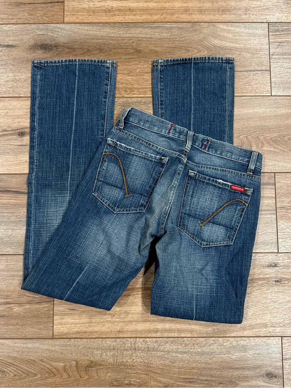 GUESS USA Vintage 2000s Y2K Straight Leg 100% Cotton Denim Jeans | Size 24